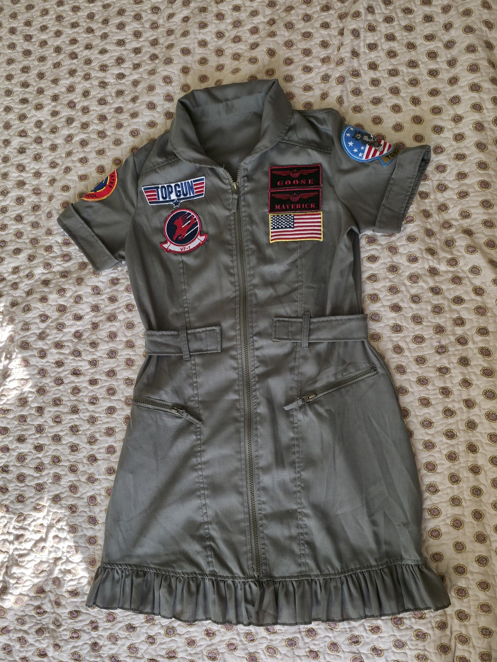 Top Gun Flight Dress Halloween Costume Women Cosplay Retro Maverick
